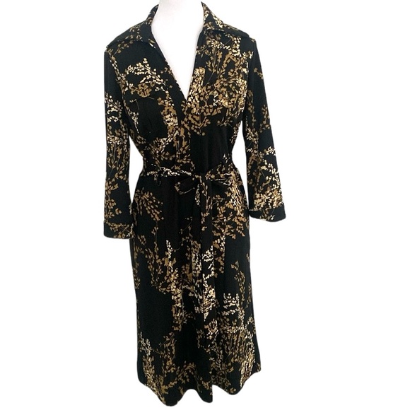 Becky & Max Long Sleeved Floral Tie Waist Wrap Dress - Picture 1 of 9